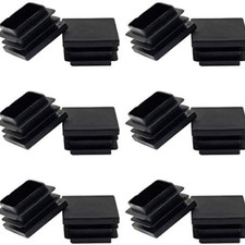 12Pack 32Mm 1 1/4 Inch Square Plastic Plugs, End Caps for Square Tubing/Black