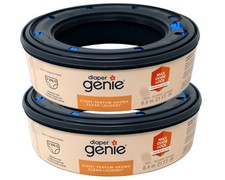 2 Pack Diaper Genie Clean Laundry Scent Refill Bags Max Odor Lock 270 Ct
