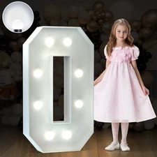 3Ft Light Up Letter O Decorative Signage For Parties Cool White Led Foam Board