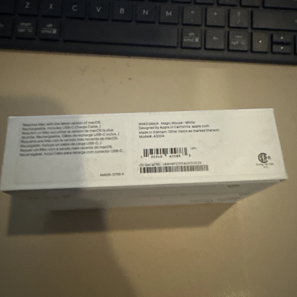 Apple Magic Mouse USB-C Multi-Touch Latest 2024 Original MXK53AM/A White A3204 - Image 3 of 3