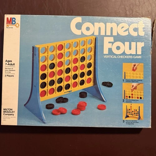 Vintage Connect Four Board Game Milton Bradley Pre-Hasbro USA Complete w Box