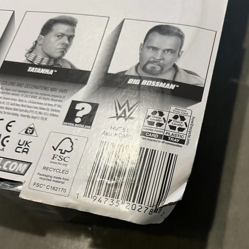 WWE Superstars Series 10 BIG BOSSMAN 6” Action Figure Mattel SIGILLATO con DMGD - Foto 9 di 11