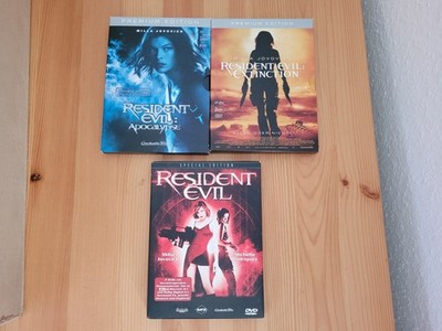 3x Resident Evil Triologie DVD Bundle - Apocalypse, Ecticition - Premium Edition