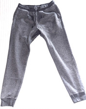 Hurley Jogger Sweatpants Men's Large Drawstring Logo Pocket Gray