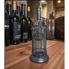 Metal Wire Wine Cork Holder Bottle Shaped Decor Rustic Farmhouse Decor