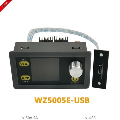 50V 5A Adjustable DC Power Supply Voltage Ammeter CV CC Step Down Module USB #yr