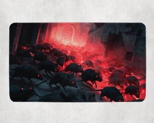 Tribal Rats Themed Playmat – Kawaii Anime Style Gaming Mat for MTG/TCG