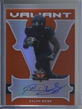 2018 Leaf Valiant Orange 5/35 Ralph Webb #BA-RW1 Auto x3x