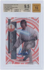 Mark Hamill Star Wars Signed 2015 Topps High Tek Red #1 #3/5 BGS 9.5/10 Card