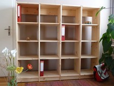 Regalsystem Bücherregal Regal Holz Kiefer massiv natur flexibel & erweiterbar