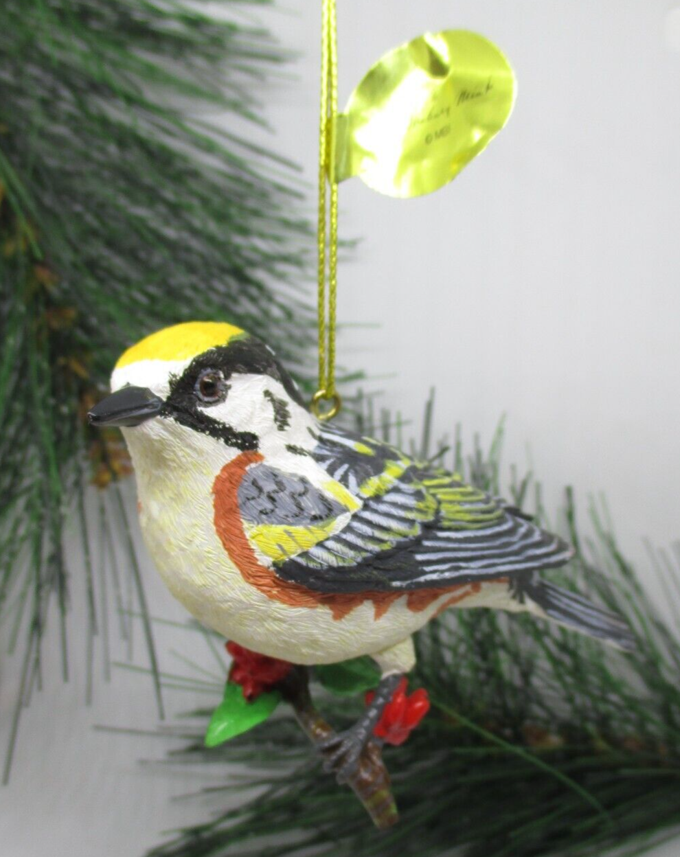Danbury Mint Songbird Christmas Ornament CHESTNUTSIDED WARBLER eBay