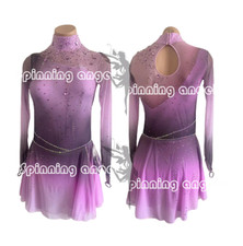 Figure Skating Dress Women's Girls' Ice Skating Dress pink dyeing handmade