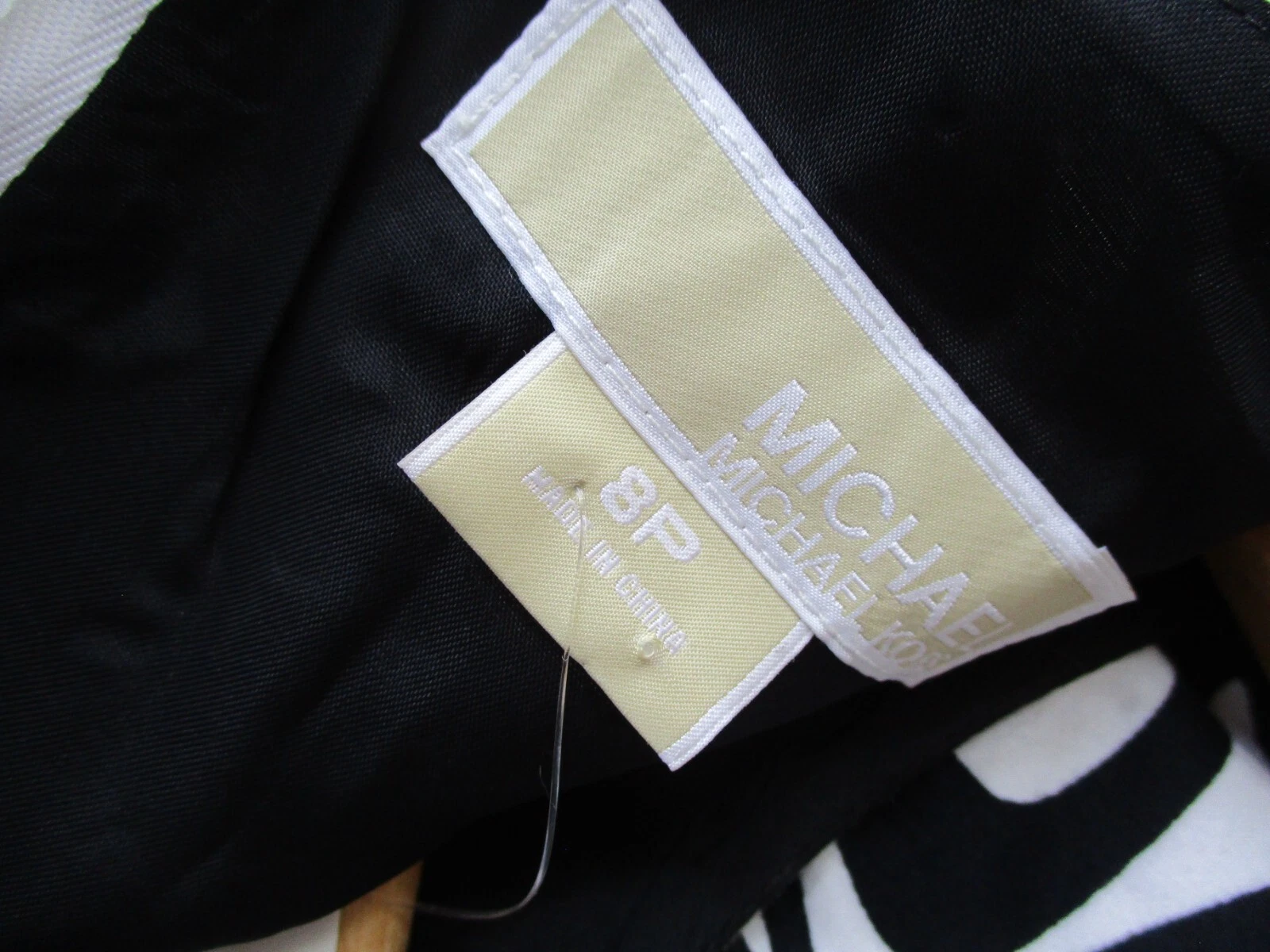 Abito tubino Michael Kors nero bianco vortice tg 8P nuovo con etichetta