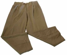 Pronto Uomo Khaki 100% Wool Dress Pants Size Waist 34 EUC