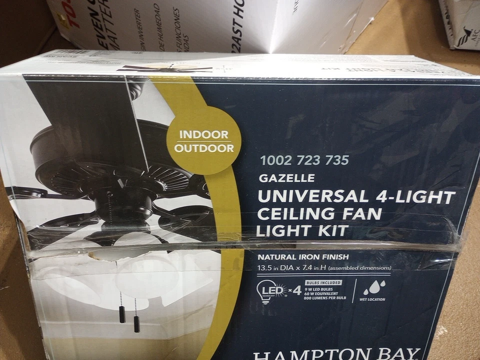 Hampton Bay Gazelle 4 light Led Kit For Ceiling Fan Universal 1002 723 735 NEW - Image 2 of 4