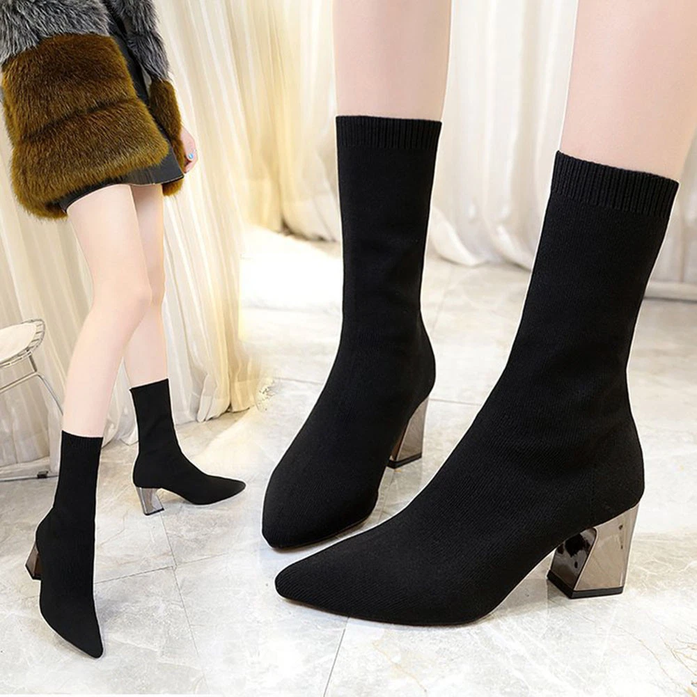 Sock boots hotsell no heel