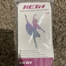 HETH PROFESSIONAL DANCE FULL FOOT TIGHTS 60D PEACH CONVRTIBLE XL NEW