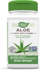 Nature's Way Aloe Latex with Fennel, for Constipation, 100 Vegan Capsules
