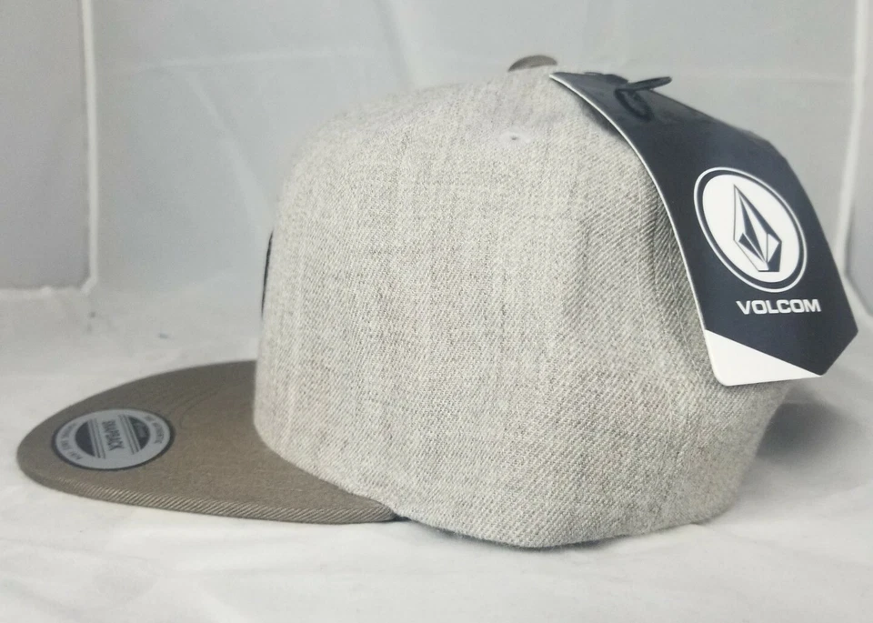 VOLCOM QUARTER TWILL SNAPBACK HAT CAP MENS NEW GREY OLIVE GREEN D5511561 BNL - Image 4 of 4