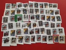 50 Usa Used Winter Scenes Forever Stamps on Paper -cancels Will Vary