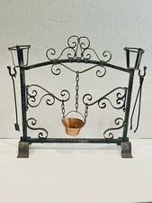 Antique Cast Iron Gothic French Chateau Fireplace Miniature Surround Rare