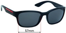 SFx Replacement Sunglass Lenses fits Prada SPS05V - 57mm Wide