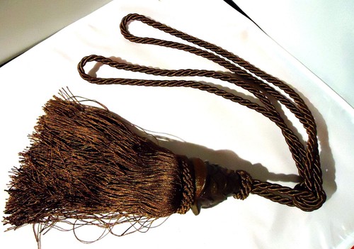 pair (2) x rope tassel curtain tie backs, lov