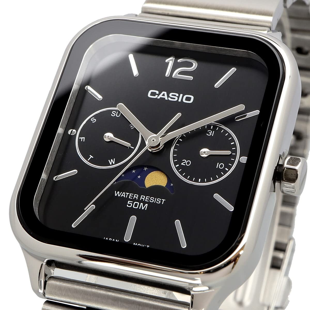 CASIO スタンダード ムーンフェイズ MTP-M305D-1AV Casio watch Standard Moon Phase Analog Men Watch MTP-M305D-1AV