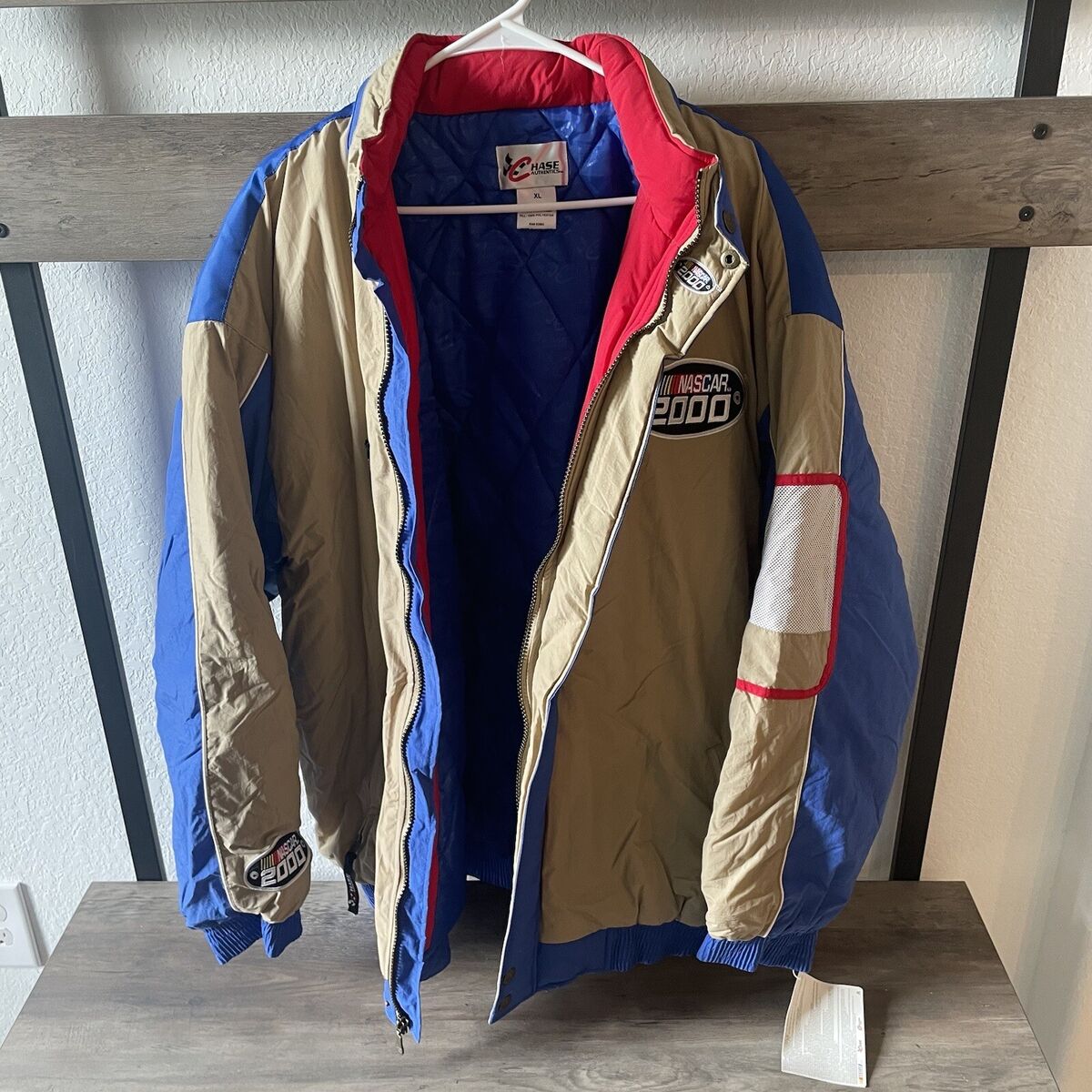 NWT Vintage Chase Authentics Nascar 2000 Tan Puffer Winter