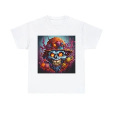 Unisex Adult T Shirt Haunted Clown Scary Horror Halloween Metal Band Gothic Emo