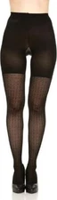 2-Spanx Assets Sara Blakely Shaping Tights Textured Wish Bone Plus Size 5 Black