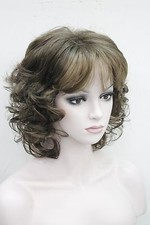 Charming Sexy Curly/Wavy Brown Mix 14" Women' Cosplay Full Wig
