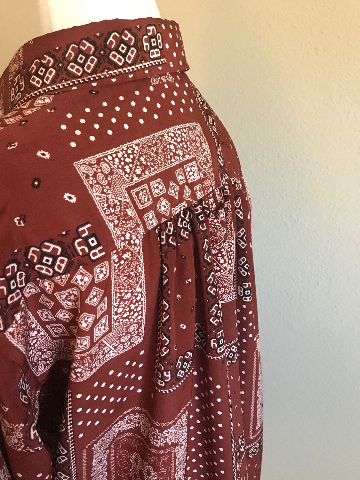 BEAMS BOY pattern print button down Long sleeve s… - image 10