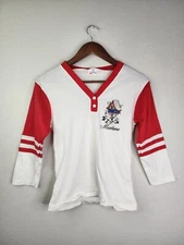 90s Vintage Le Riche Small Montana MT Birdhouse Graphic Quarter Sleeve Shirt VTG