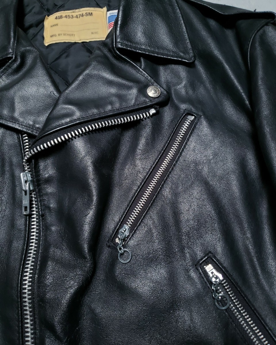 Vtg SCHOTT PERFECTO 418-453-474 Black Leather Motorcycle Vtg SCHOTT PERFECTO 418-453-474 Black Leather Motorcycle