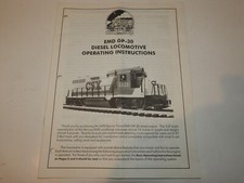 MTH O GAUGE GP-30 DIESEL OPERATING INSTRUCTION BOOKLET
