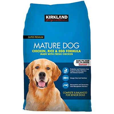 Kirkland Signature Expect More Mature Formula Chicken, Rice and Egg Dog Food 40