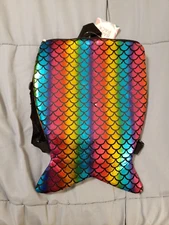 Fish Multicolor SMALL Backpack Plush  Preschool  K  New Fun Back Pack Fish