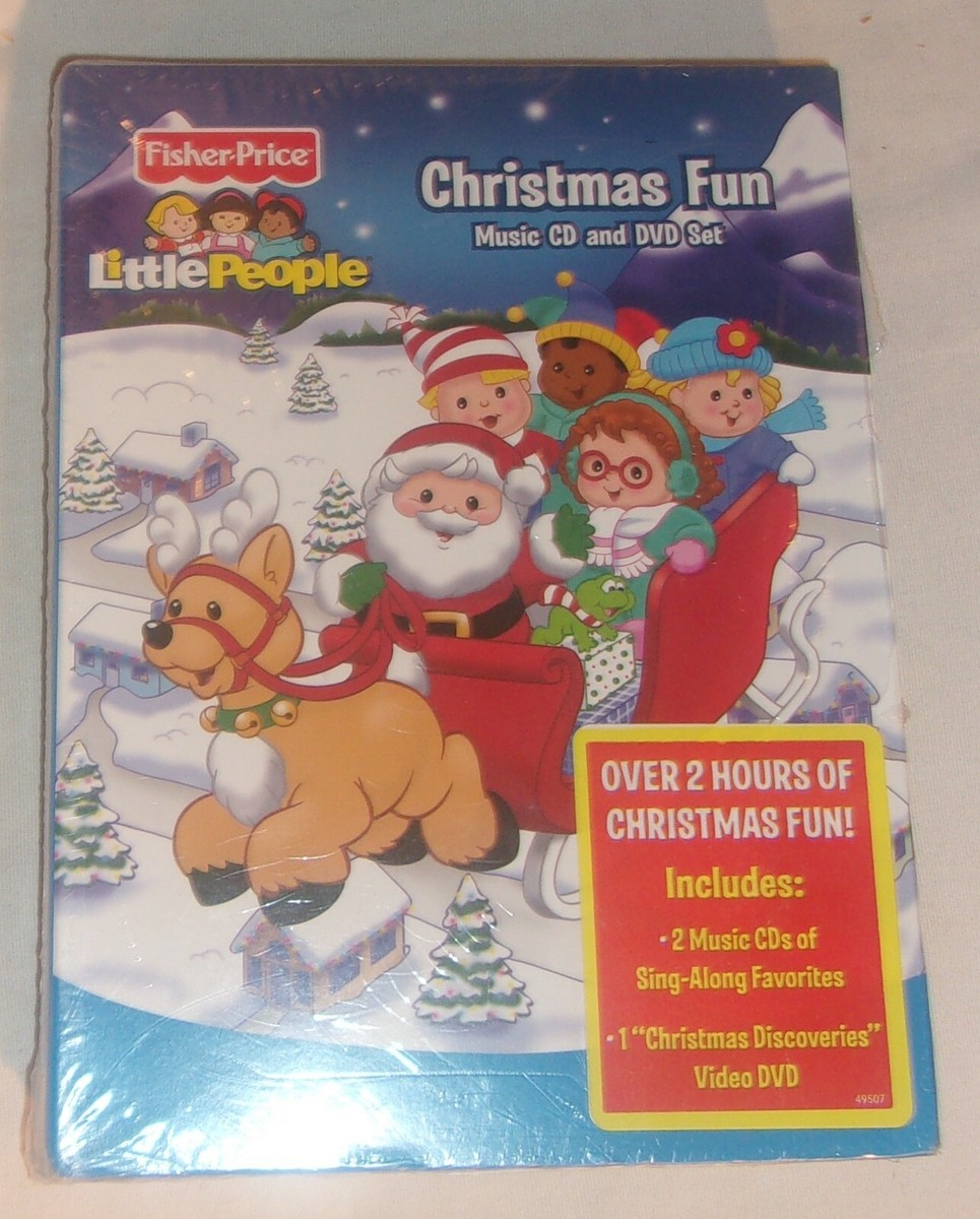 FISHER PRICE LITTLE PEOPLE CHRISTMAS FUN DVD AND 2 CD SET NEW
