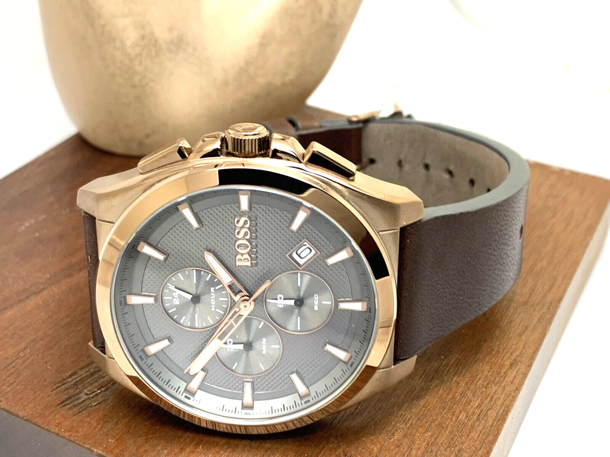 Hugo Boss Men's Watch 1513882 Grandmaster Quartz Brown Dial Hugo Boss Men's Watch 1513882 Grandmaster Quartz Brown Dial