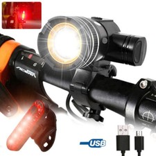30000LM USB Rechargeable LED MTB Bicycle Light Racing Headlight  Rear Lamp Kit