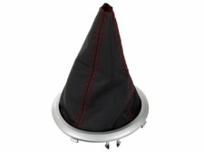 Schaltmanschette + Rahmen Schwarz Naht Rot Schaltknauf für Suzuki SX4 Swift III