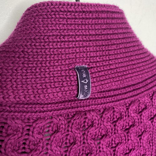 Ivivva Girl's Size 14 Breathe Relax Love Wrap Knit Berry Cardigan Sweater - Picture 5 of 5