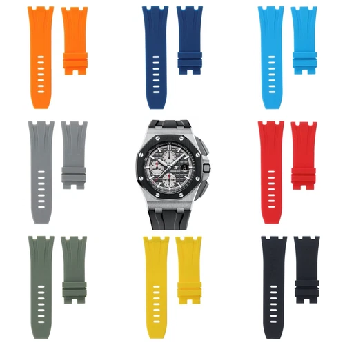 44mm Audemars Piguet Royal Oak Offshore AP Rubber Watch Strap Band 26400