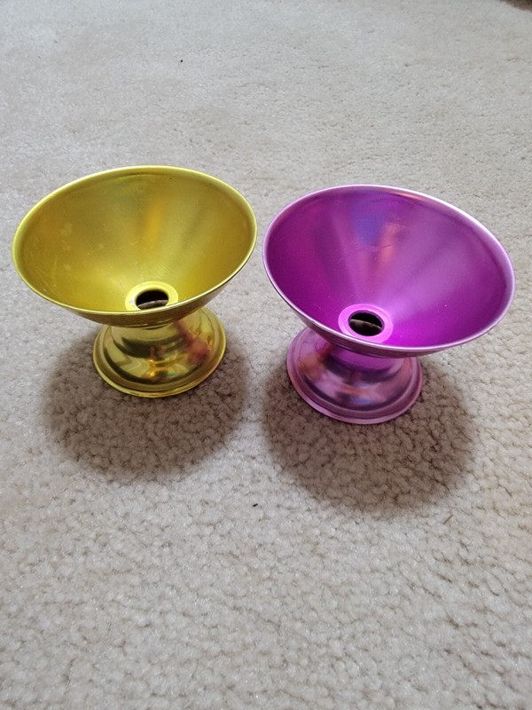 2 Vintage Aluminum Ice Cream/ Sherbet Dessert Dishes, Stand only