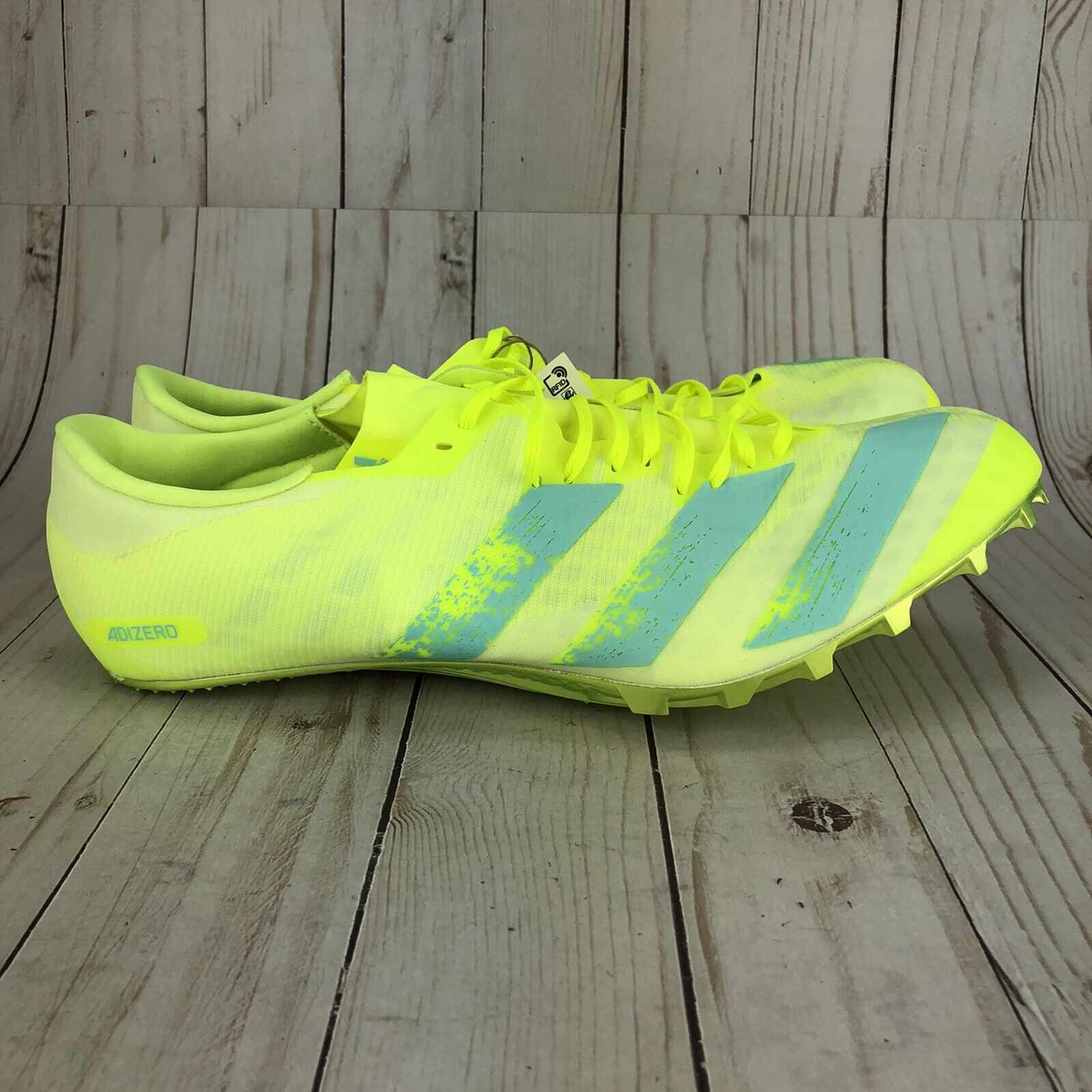 Size 11.5 - adidas Adizero Prime Sprint Spikes Clear Aqua for sale online | eBay