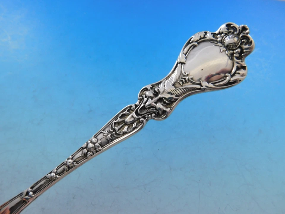 Cuchara de bayas de plata esterlina Nuremburg by Alvin 8 1/2" servidor de cubiertos vintage Foto 2 de 4