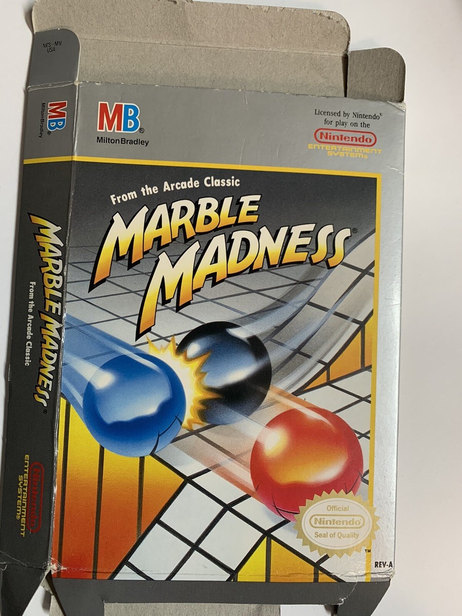 Nintendo Marble Madness NES box | eBay