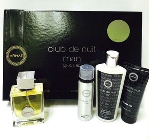 Armaf Club De Nuit 4Pc Giftset 3.4 Eau De Parfum Spray+8.4 Shampoo+1.7 Body Spray+3.4 Shower Gel For Men (6085010044729)
