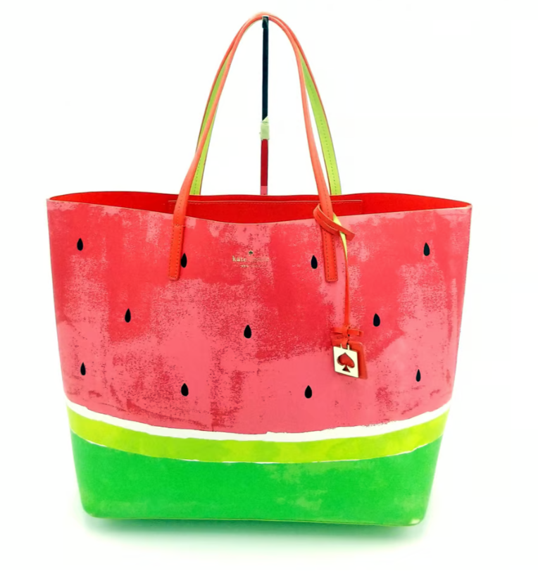 Kate Spade Len Watermelon Print Tote Bag With Logo Clochette | eBay